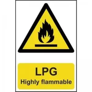 ‘LPG Highly Flammable’ Sign; Self-Adhesive