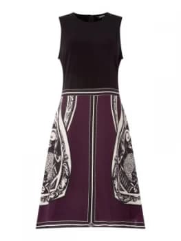 DKNY Sleeveless scarf print dress Aubergine