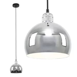 Casco Chrome Pendant with Chrome Arco Shade