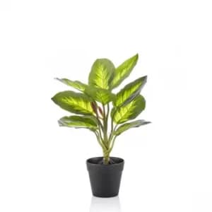CCK0198 Artificial Green Plant in Black Pot