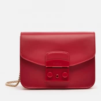 Furla Womens Metropolis Mini Cross Body Bag - Ruby