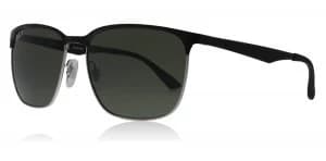 Ray-Ban RB3569 Sunglasses Shiny Black 90049A Polariserade 59mm