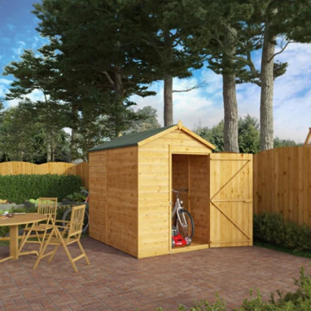 Mercia 7' x 5' Shiplap Apex Shed - Windowless, Brown SI-001-003-0173