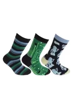 Retro Gripper Socks (3 Pairs)