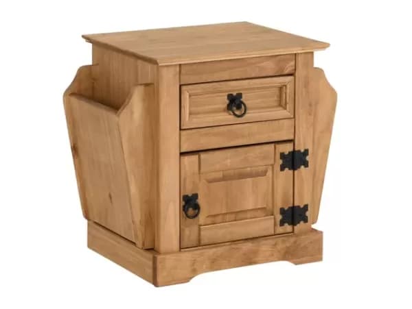 Seconique Corona Pine 1 Drawer Wooden Magazine Table