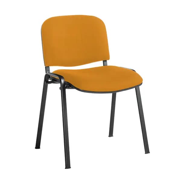 Taurus Stackable Waiting Room Chair with No Arms - Black Frame - Solano Yellow