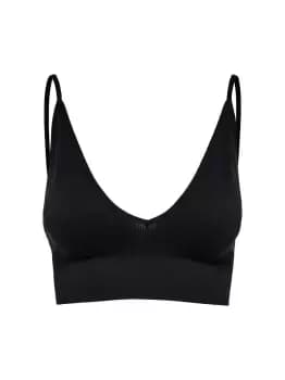 ONLY Seamless V-neck Bra Women Black