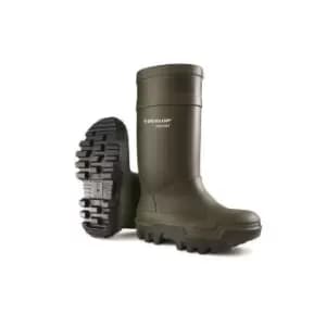 Dunlop C662933 Purofort Thermo + Full Safety Wellington / Womens Boots / Safety Wellingtons (6 UK) (Green)