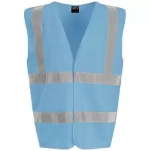 PRO RTX Unisex Adult Sleeveless Hi-Vis Vest (XL) (Sky Blue) - Sky Blue