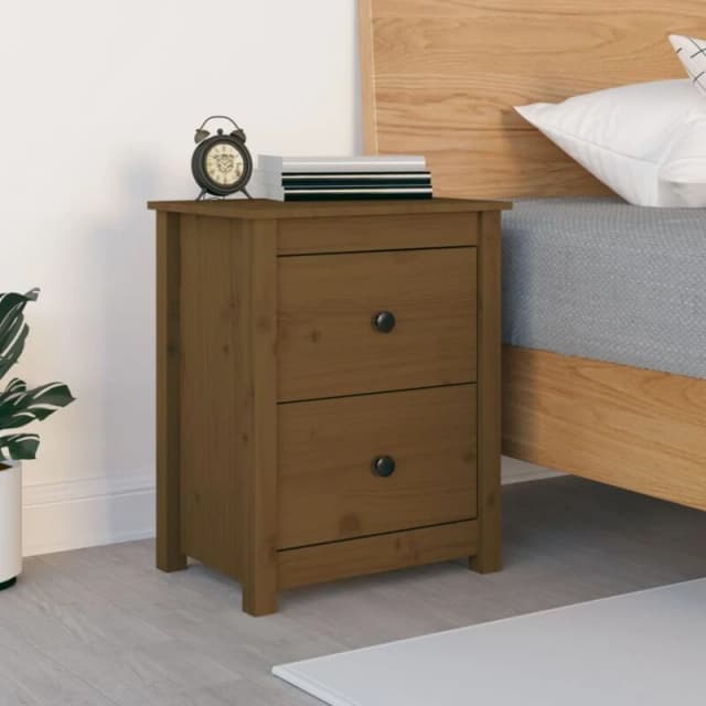 VIDAXL Bedside Cabinet Honey Brown 50x35x61.5cm Solid Wood Pine Vidaxl 8720286921760