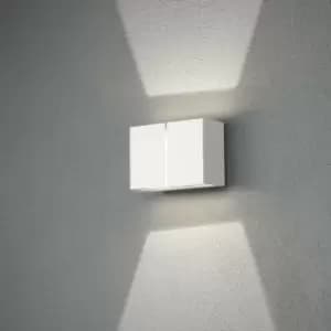 Konstsmide Pavia Outdoor Modern Up Down Wall Light White 4x 3W LED, IP54