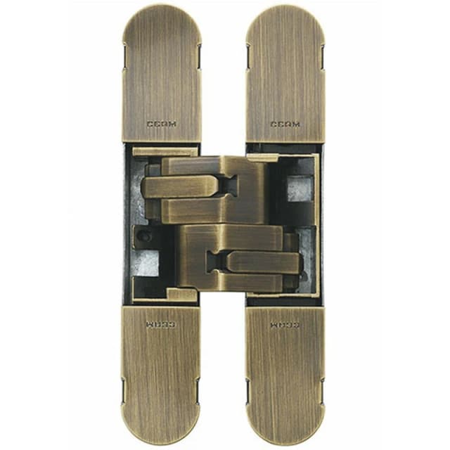 Loops 134 x 24mm Concealed Medium Duty Hinge Fits Unrebated Doors Antique Bronze Multi