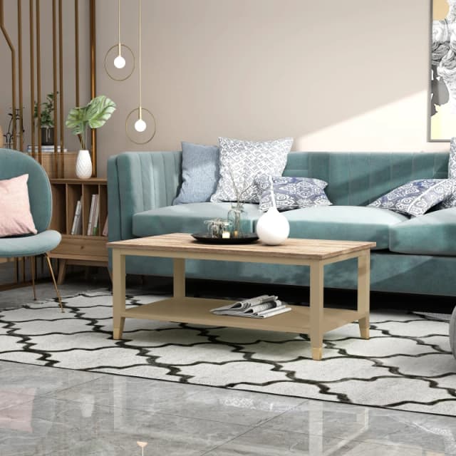 Cabinet Bits Palazzi Coffee Table H45 W100 D56Cm Clay/natural