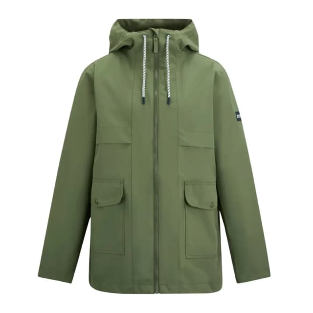 Regatta Womens Orlea Hooded Waterproof Jacket in Olive Size: 10 Olive Female 10