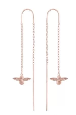 Ladies Olivia Burton Rose Gold Plated Sterling Silver 3D Bee Chain Earrings OBJ16AME13