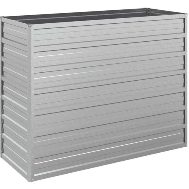 VIDAXL Garden Raised Bed 100x40x77cm Galvanized Steel Silver vidaXL 8720286661864