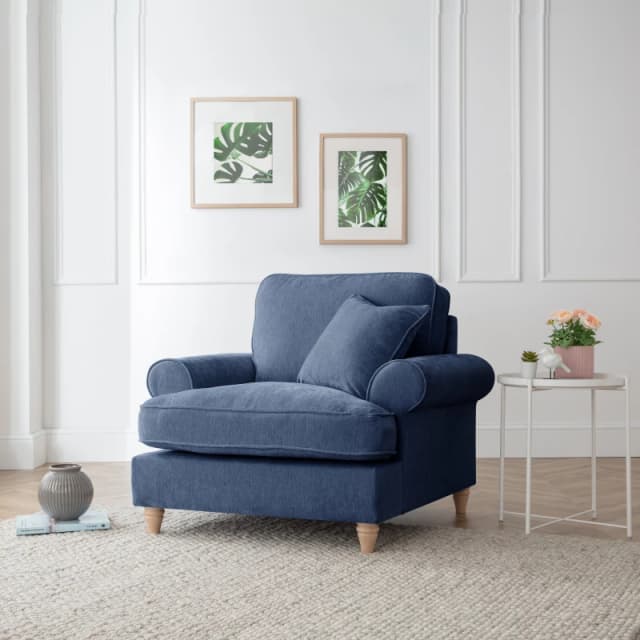 The Great Sofa Company Ezra Armchair Manhattan Navy Navy Unisex