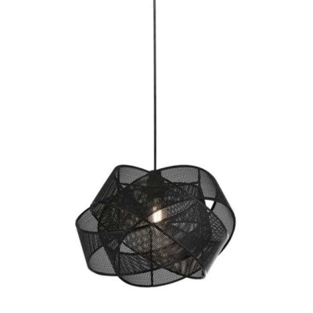 Lighting Collection Twisted Band Shade Black 700852