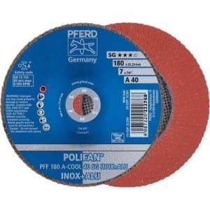 PFERD 67654185 POLIFAN-serrated washer PFF 180 A COOL 40 SG INOX + ALUMINUM Diameter 180 mm 10 pc(s)