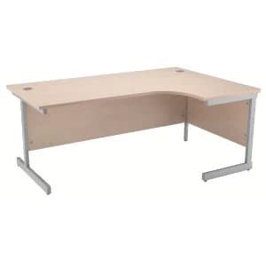 Jemini Maple 1600mm Right Hand Radial Cantilever Desk KF838050