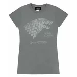 Game Of Thrones Womens/Ladies Stark Winter Is Coming T-Shirt (L) (Charcoal)