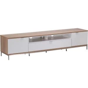 Alphason Chaplin White and Oak Effect TV Unit