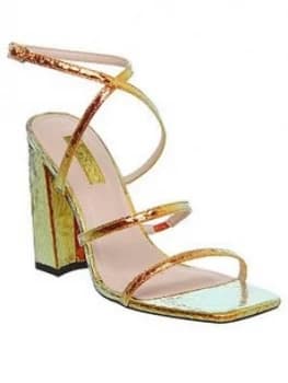 OFFICE Hasty Heeled Sandals - Gold, Size 4, Women