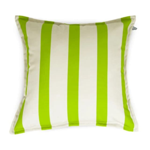 rucomfy Beanbags Rucomfy Indoor Or Outdoor Water Resistant Cushion - 45X45Cm Olive Green Striped Scatter Pillow
