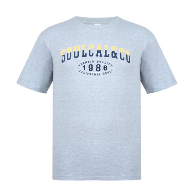 SoulCal Graphic T-Shirt Mens - Grey Grey S