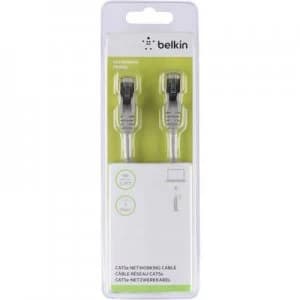 Belkin RJ45 Network cable, patch cable CAT 5e S/FTP 1m Grey incl. detent