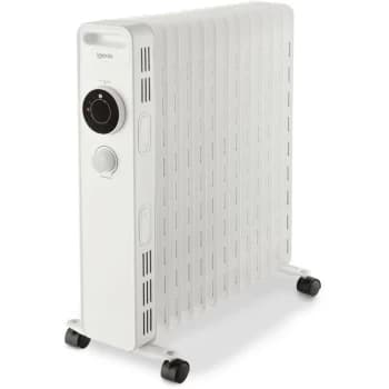 Oil Filled Radiator, 2.5kW/2500W Overheat Protection, White - IG2625 - Igenix