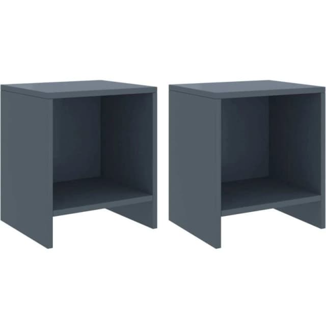 VIDAXL Bedside Cabinets 2 pcs Light Grey 35x30x40cm Solid Pinewood Vidaxl 8720286230848