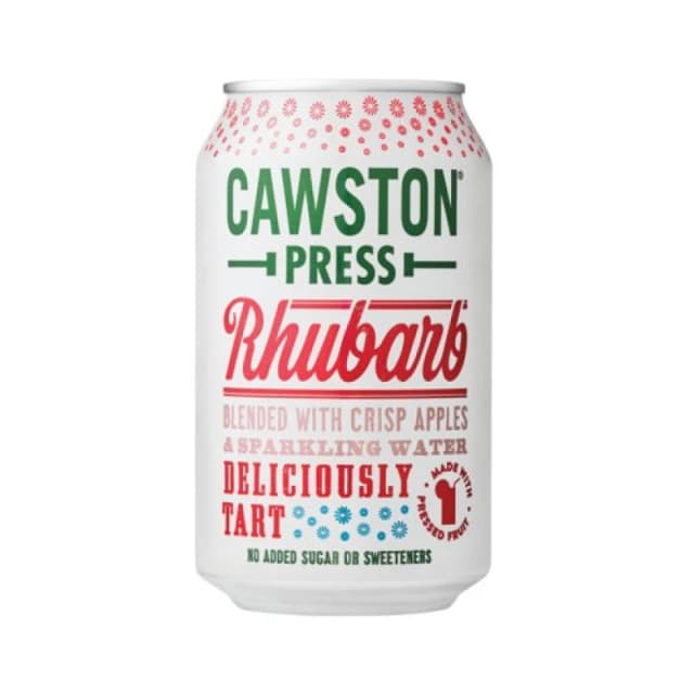 Cawston Press Sparkling Rhubarb Fizzy Drink 330ml (24 Pack) CANS102