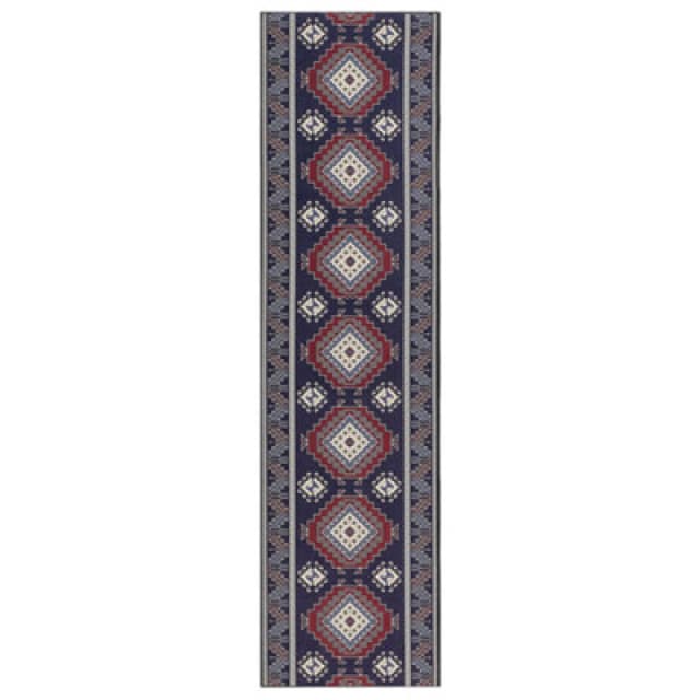 Beliani Rug Kangal Dark Blue 80 X 300 Cm