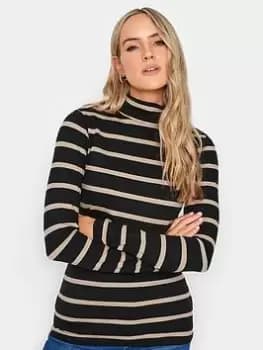 Long Tall Sally Long Tall Sally 2 Pack Roll Neck Black, Stripe, Black, Size 12, Women