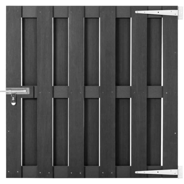 VIDAXL Garden Gate wpc 100x100cm Grey Vidaxl 8719883829371