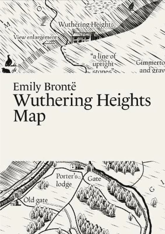 Emily Bronte, Wuthering Heights Map Fold-out book or chart