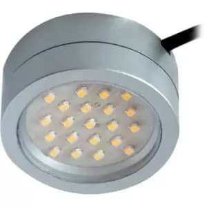 Robus Captain 2W LED Mains Voltage Cabinet Light- Warm White - Satin Silver - R2CLED240-15