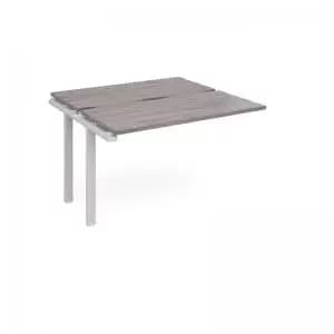 Adapt add on unit single 1200mm x 1200mm - white frame and grey oak