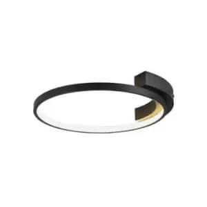 Larissa Lighting - Larissa Kavala LED Ceiling Light 25W 3000K Aluminum, Silicon Sandy Black