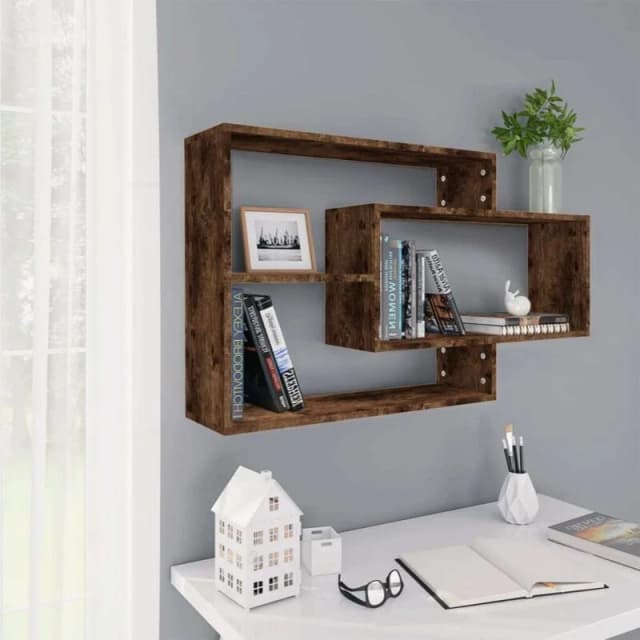 VIDAXL Vidaxl - Wall Shelf Smoked Oak 104x20x58.5cm Engineered Wood 8720286953914