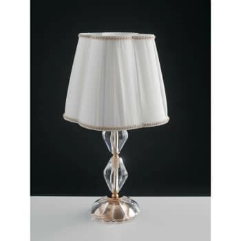 Fan Europe Lighting - Fan Europe RIFLESSO Table Lamp with Round Tapered Shade Gold, Crystal 25x47cm