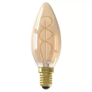 Calex Standard Gold Filament Flex Candle E14 4W Dimmable Light Bulb