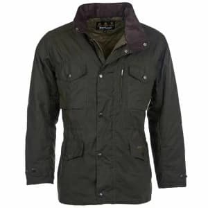 Barbour Mens Sapper Wax Jacket Olive Small