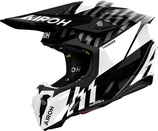 Airoh Twist 3 Thunder Black White Offroad Helmet XL