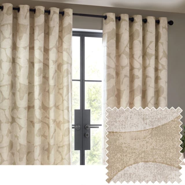 Brinn Abstract Curtains Natural, Natural / 229 x 229cm