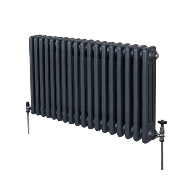 MonsterShop Traditional 3 Column Radiator - 600 X 832mm - Anthracite
