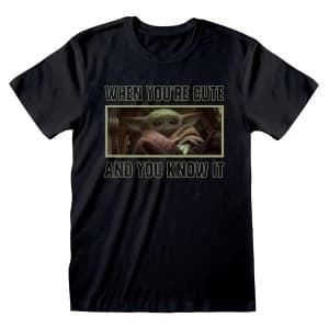 Star Wars - The Mandalorian When You're Cute and You Know It Unisex Medium T-Shirt - Black