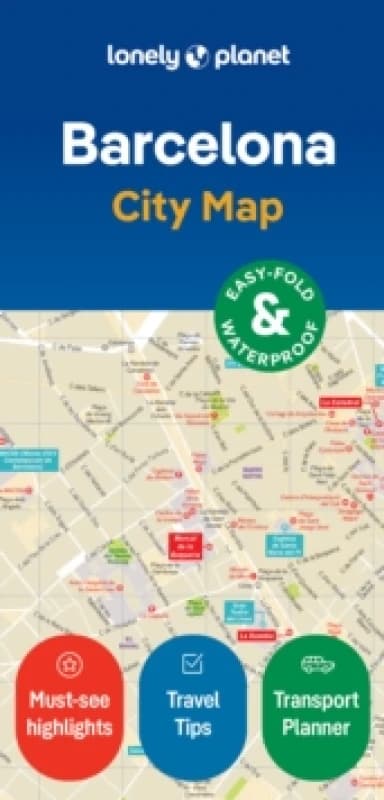 Lonely Planet Barcelona City Map : Durable, Waterproof, Easy-Fold Planning Map with Attractions & Walking Tours Sheet map, folded