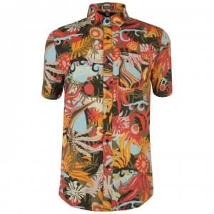 Volcom Volcom Mens Psych Floral Short Sleeved T-Shirt - Army